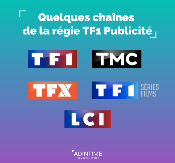 Les chaînes TV de la régie TF1 Publicité